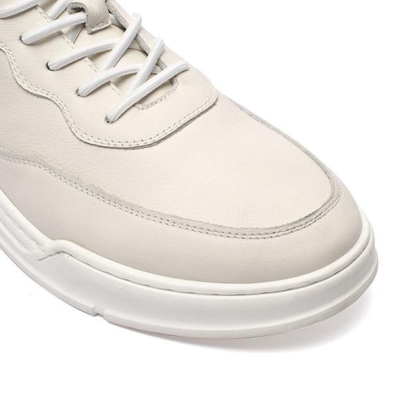 Anti Odor Euro 42size White Genuine Leather Sneakers Rubber Outsole