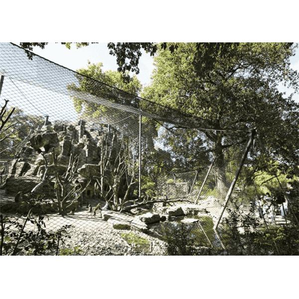 Hot-Dip Galvanized 1m Stainless Steel Rope Mesh For Zoo Enclosures