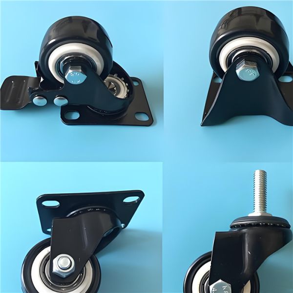 Polyurethane Scaffolding Castors with 360 Degrees Swivel and Total Lock Brake for Construction Mobility