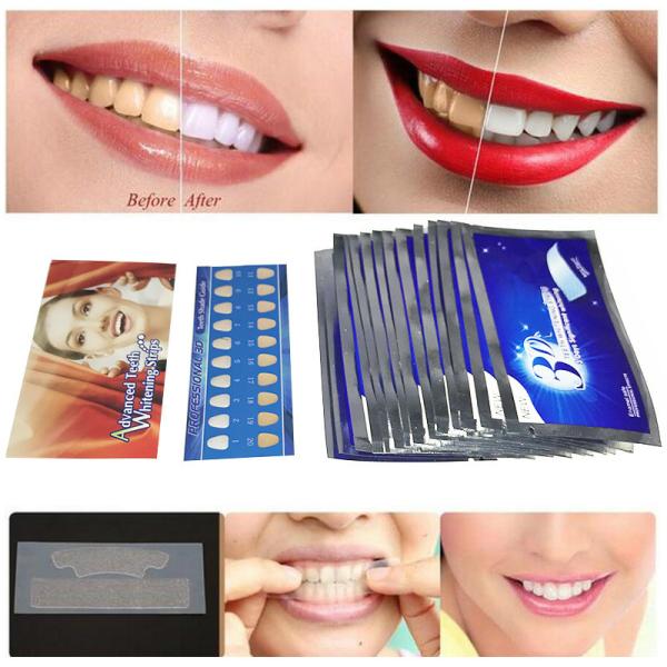 5D Gel Teeth Whitening Strips Hygiene Care Non Peroxide Kit