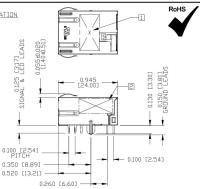 O conector do porto Rj45 Magjack de Tab Down 1X1 da base-T de L836-121T-KE 5G protegido com Gy/G conduziu