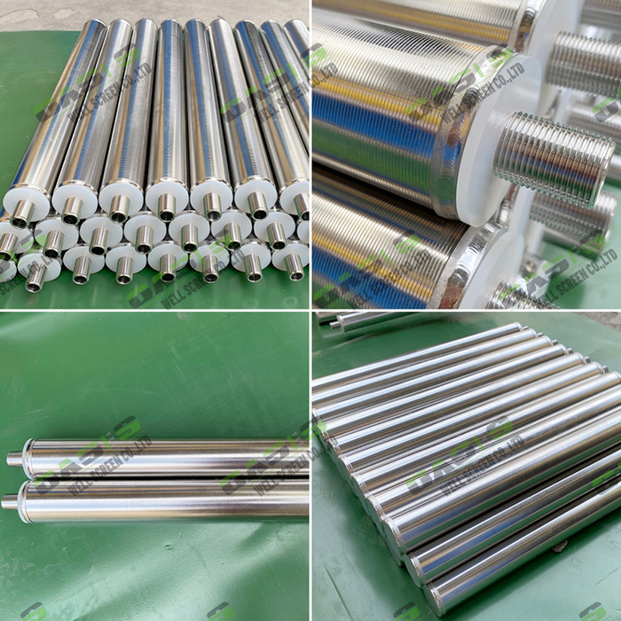 316L Stainless Steel Reverse-Wound Wedge Wire Screen Cylinder – Precision Engineered Continuous Slot Filter Element with Self