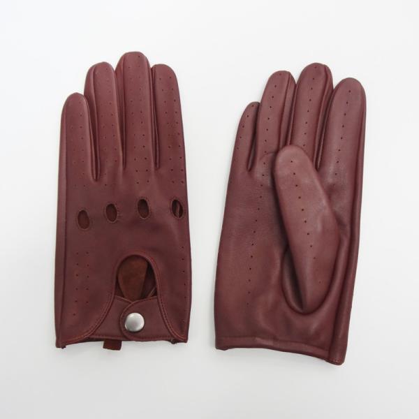 Sheepskin Hole Custom Driving Gloves , Leather Drivers Work Gloves Without Lining