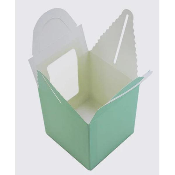 Portable Cupcake Packaging Box with Lid and Window Insert Customized Pink Color