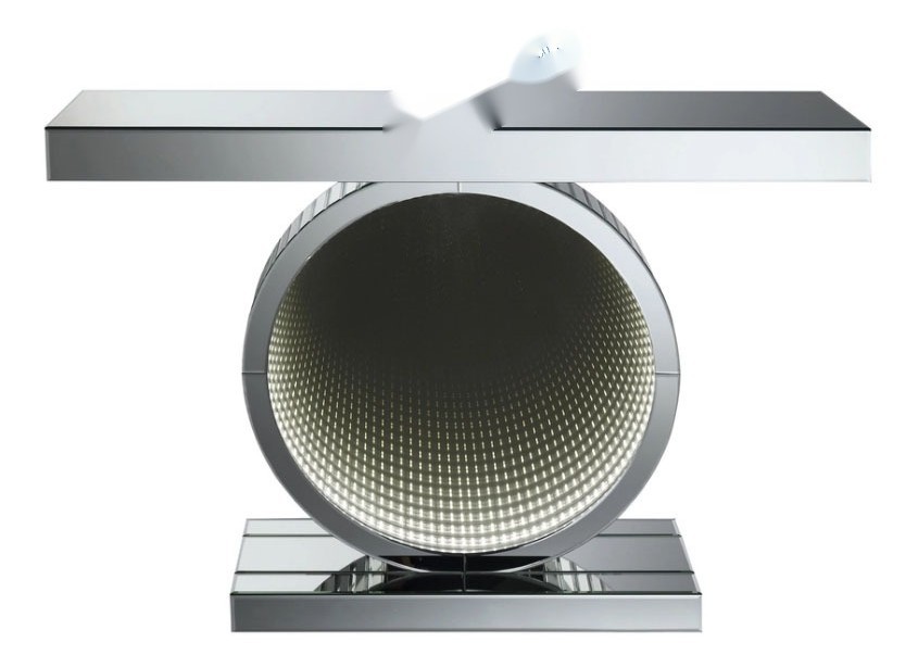 JSF861 LED Light Console Table with Mirrored Finish and 120X35X79CM Dimensions