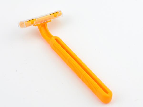 Custom Design Economical Sweden Stainless Steel Twin Blade Rubber Handle Women Ladies Razor Shaving