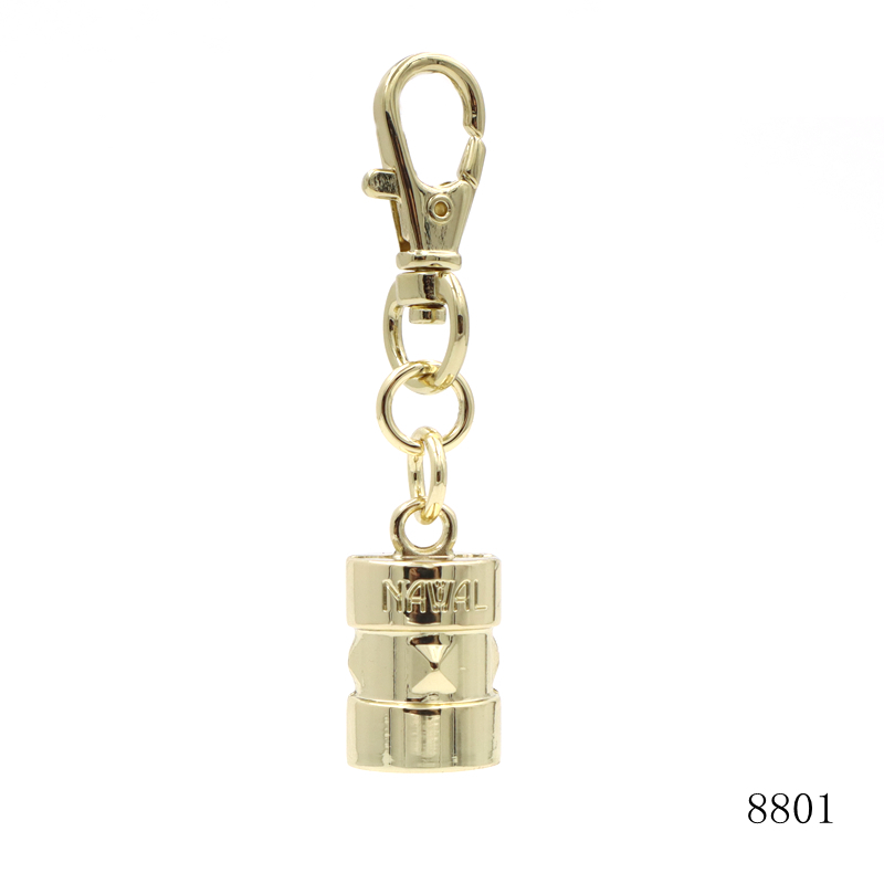 Round Rope End Stoppers Gold Plated Cord End Stoppers With Brand Logo