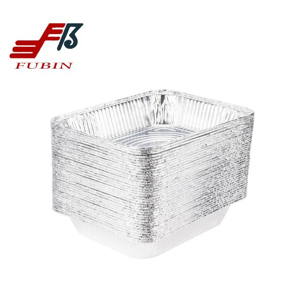 Half Size 9*13'' Takeout Rectangular Foil Containers For Food Packaging