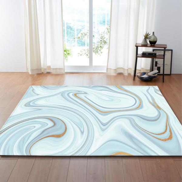Marble Living Room Floor Carpets Machine Washable Bedroom Area Rugs