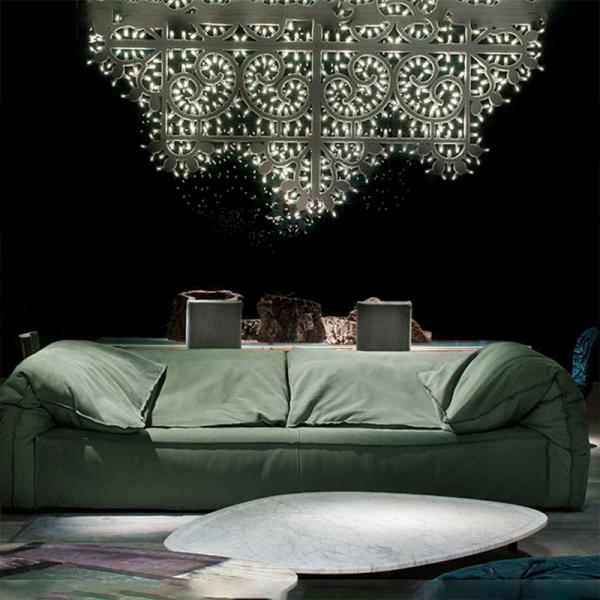 Ergonomic Belize Fabric Sectional Couch Living Room Sofa Luxury Modern Furnitures