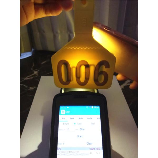 УХФ РФИД 113*75мм желтый маркирует скотин отслеживая дальнее расстояние 8-10м