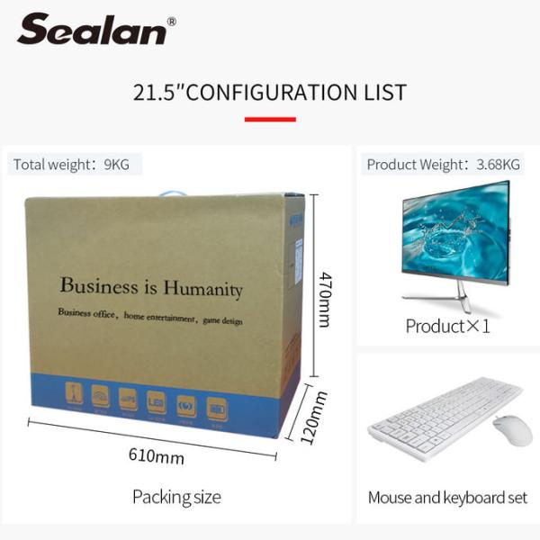 120G SSD Height 38cm Wireless Desktop Computer Mainboard HM65