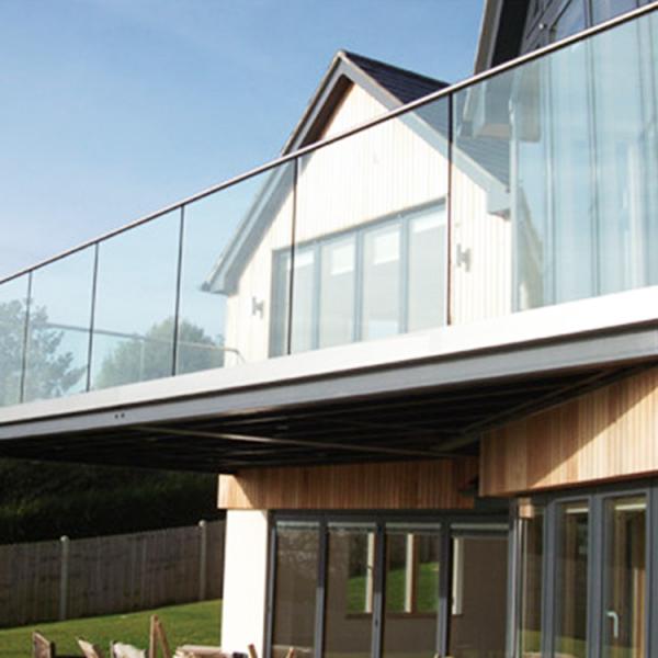 12mm Toughened Glass Balustrade Aluminum U-Channels Profile Handrail Railing System