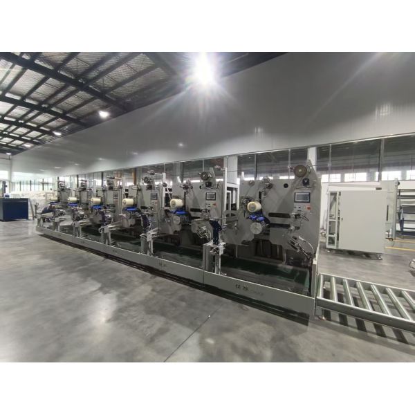 6 Independent Winding Units, Drop-Down, Servo Traversing 300m/min – PP Extrusion Line