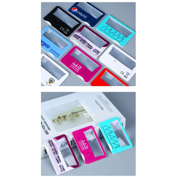4X Magnifying Glass Business Cards Magnifier, Led Lighted Pocket Wallet Card Magnifier