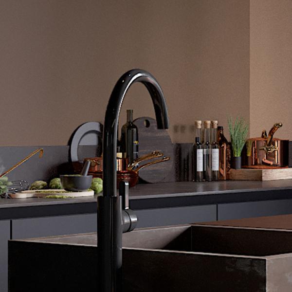 Wooden Melamine Modern L Shaped Stone Kitchen Cabinets Set