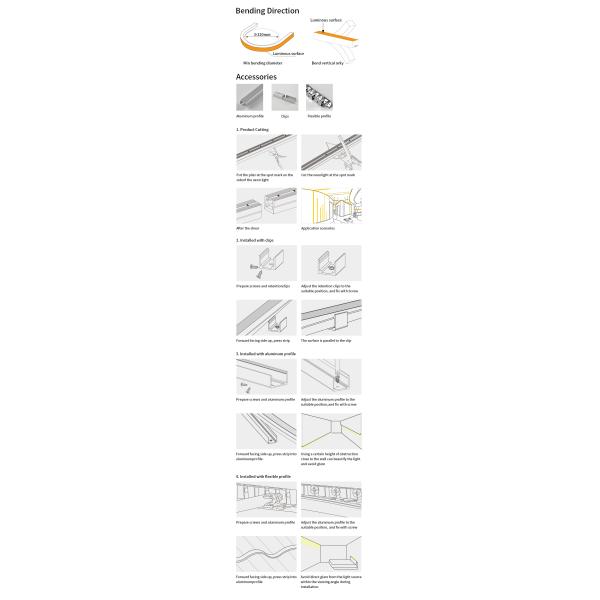 Luz de neón LED de silicona flexible e impermeable 12 * 12mm luces decorativas de neón de interior y exterior