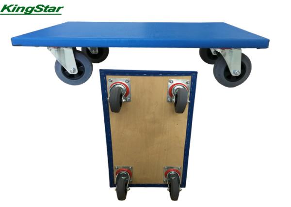 Heavy Duty Furniture Trolley 4 Wheel Moving Dolly With Blue Anti Slip Cover