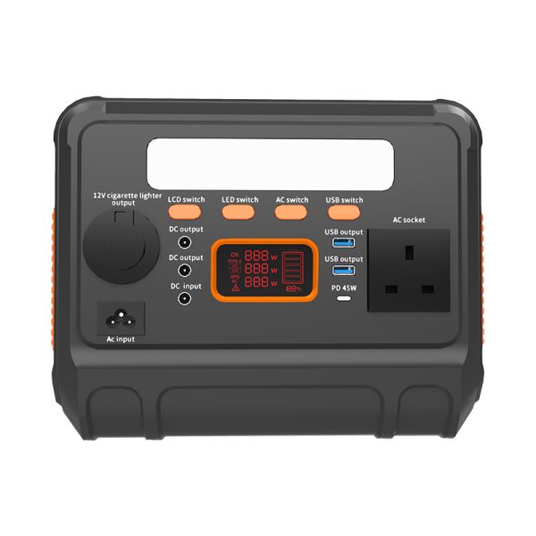 Wholesale Portable Power Station 220V Outlet Peak 1200W Solar Energy Generator  smoke Lighter For Camping And Outdoor Recreation