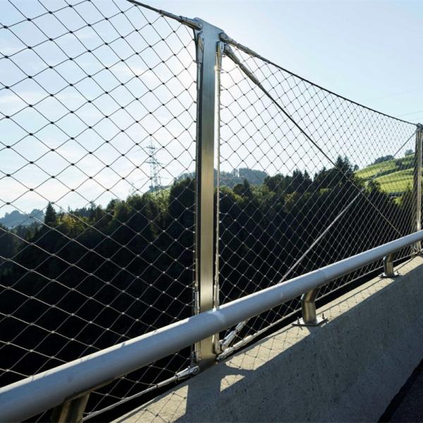 5.0mm 304 Stainless Steel Knotted Rope Mesh For Suspension Bridge