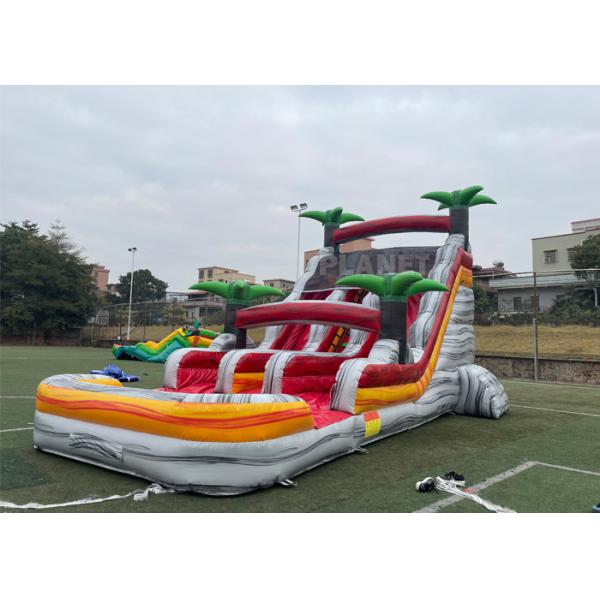 Игры аквапарк майны нашивок PVC двойные сползают с бассейном