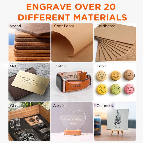 High Speed CNC Laser Cutter Machine Laser Engraver For bamboo acrylic leather