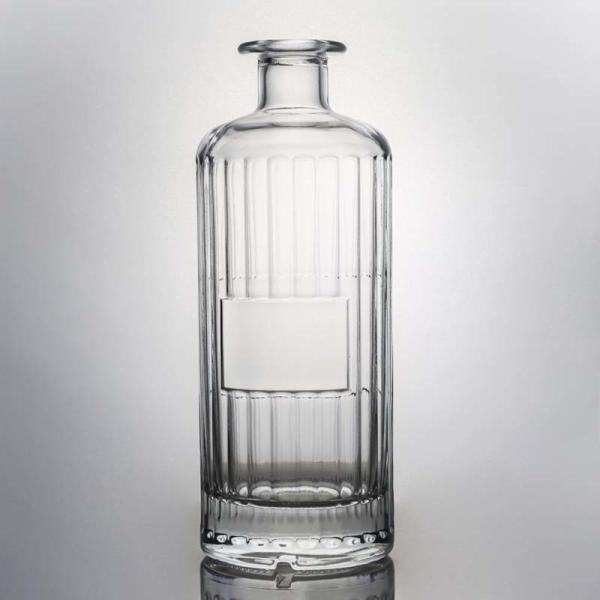 Decal Surface Custom Round and Curve Shape Glass Liquor Bottle for Vodka Whisky Spirit