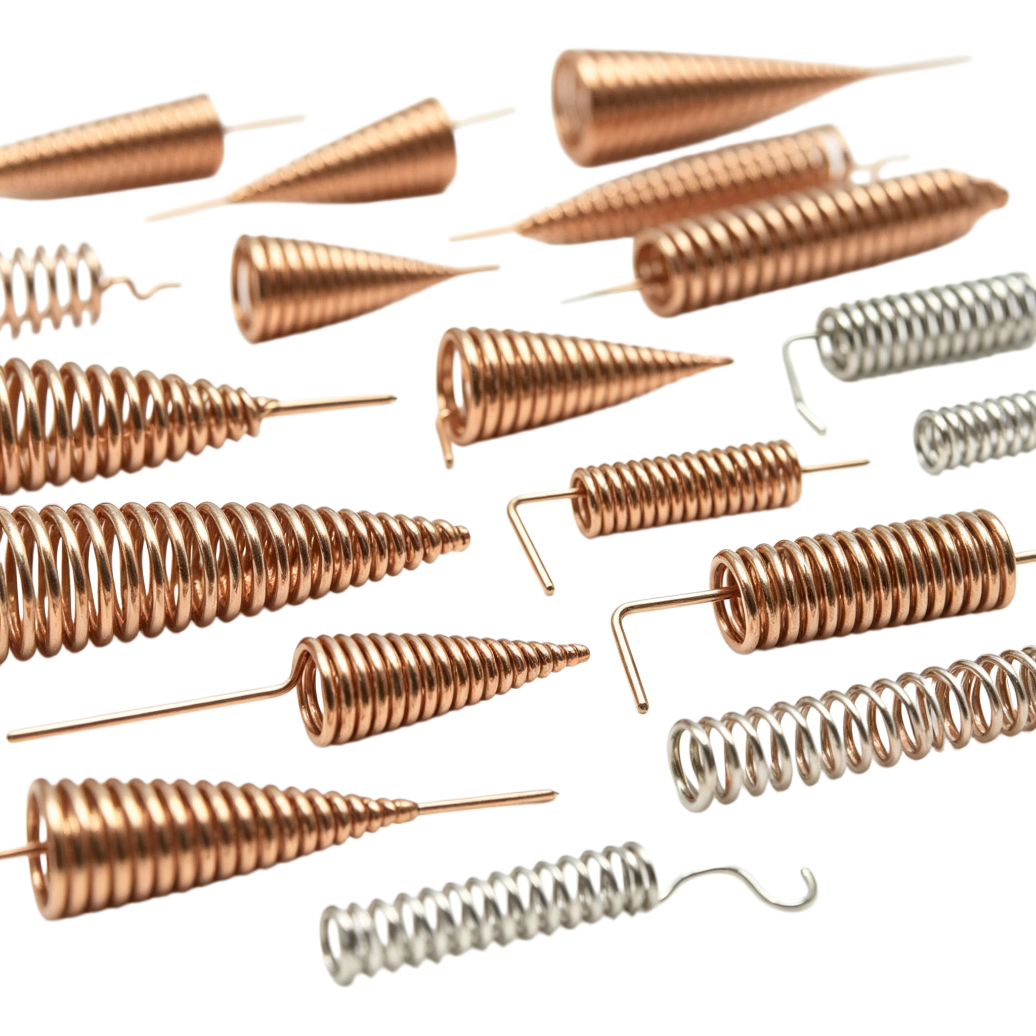 Precision Stainless Helical Antenna Spring with Compact Space-Saving Design and Corrosion-Resistant Materials for RF Connector Parts