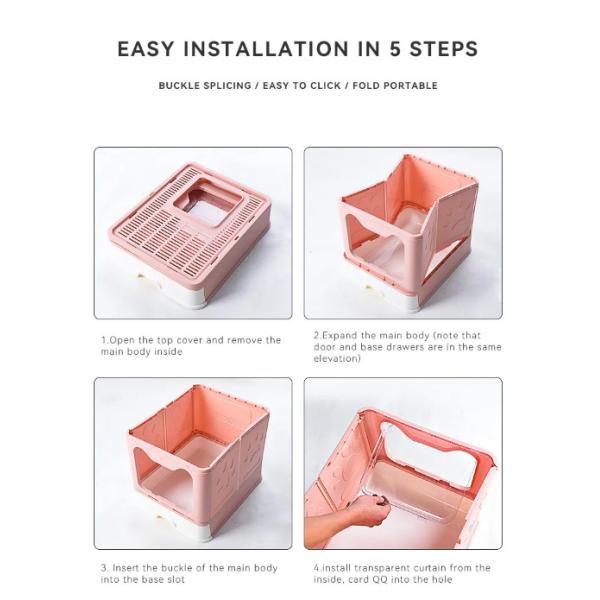 Покрытая угловая клетка коробки кота собаки Hoopet коробки сора кота милая