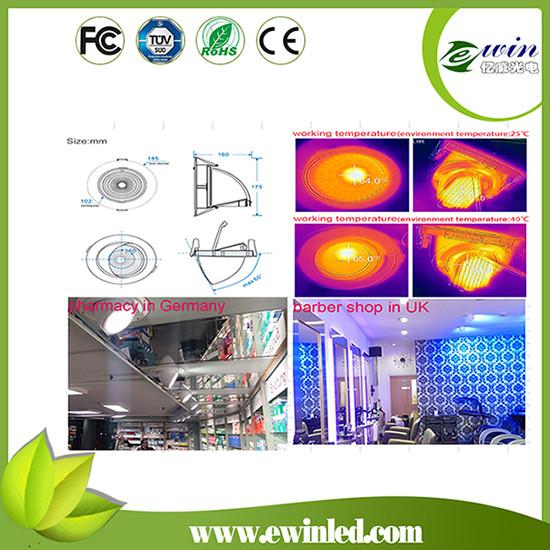 LED COB 360 degree adjustable trunk downlight
