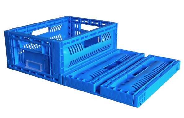 600*400*220mm Injection Plastic Vegetable Stackable Food Crate for Vegetables