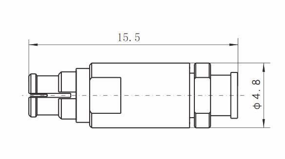 Conector RF feminino SMP para cabo reto de 50 Ohms