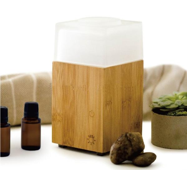 Ultrasonic Electric Aroma Air Humidifier 180ML Bamboo Wooden Grain Color