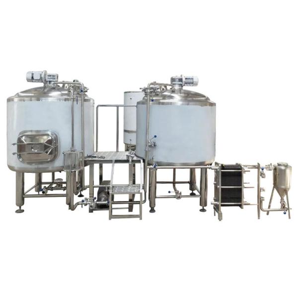 Equipamento de cervejaria de 200 l 300 l 2 recipientes Cervejaria de cervejaria espessura armazenada fora de 2 mm