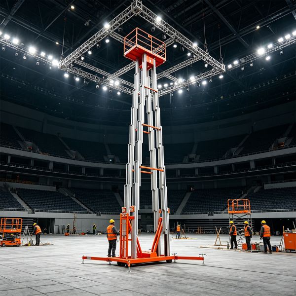Commercial Aerial Electric Vertical Material Lift For Aviation Paint Hangar 200kg