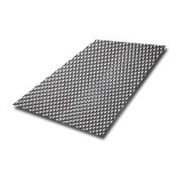 Plaque métallique en acier inoxydable 304 BA en relief fin