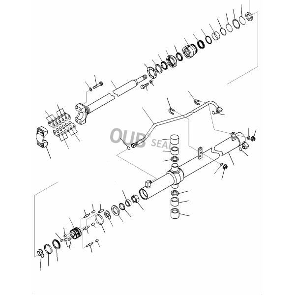 Pistão Rod Seals 707-51-60650 selos do óleo do plutônio do sistema de alimentação de originais do UN da qualidade superior HBY de HBY 50*65.5*6 55*70.5*6 para o bom preço hidráulico