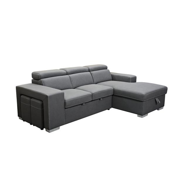 Durable Antiwear Comfortable Couch Bed , Breathable Sleeper Sofa With Storage