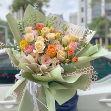 Pure color Ou Ya paper flower wrapping paper flower wrapping paper opening flower basket gift rose flower material Korean style first love