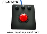 Red Industrial Trackball Mouse Waterproof Vandalproof Stainless Steel Material