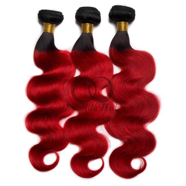 #T1B/Red Body Wave Remy Human Hair Bundles Sew In Weave Bundles Brazilian Bundle Deals