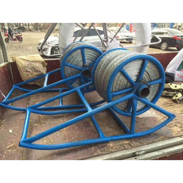 Blue Color Cradle Reel Elevators , Wire Rope Elevator With Or Without Brake