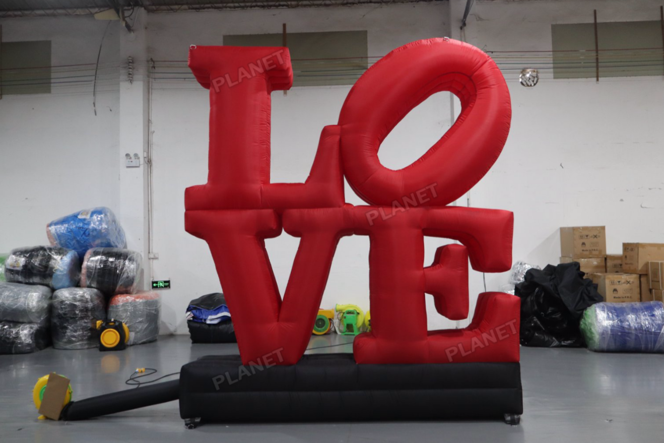 Cusomized Outdoor Display Inflatable Letter Billboard Inflatable LOVE for Outdoor Advertising