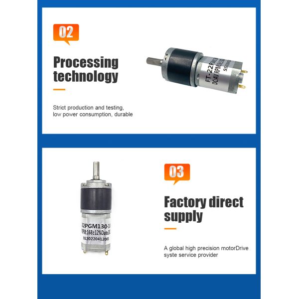 Customization FT-22PGM130 3-24V 2-600 Rpm Big Torque Slow Speed Rpm Planetary Gear Motor