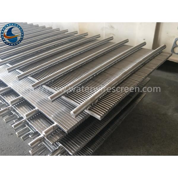 barra plana de la ranura Sus304 Johnson Screens With Round Support de 0.5m m