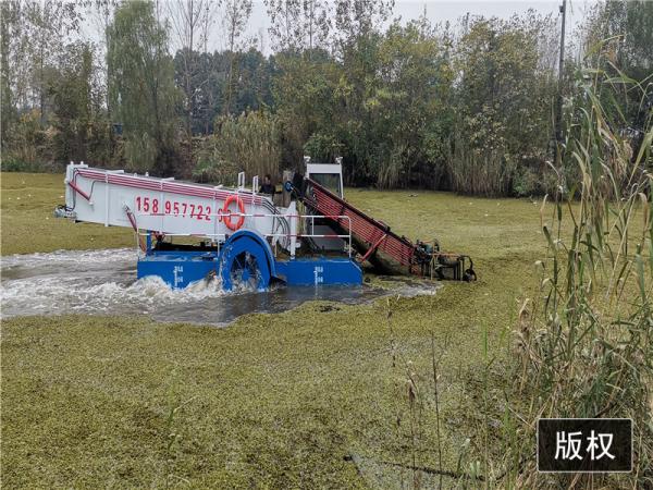1000m2/h River Water Cleaning Machine Stainless Steel Boat Aquatic Weed Harvester