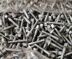 Carbon Steel Screw Spikes Rail Fasteners Factory Custom