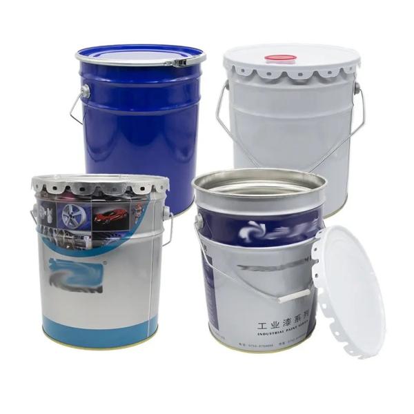 Durability Customized Metal Paint Bucket For Chemical Paint Height 12cm-43cm