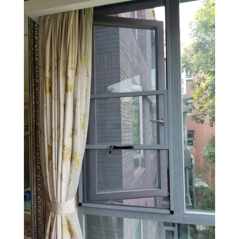 Modern Stainless Steel Wire Mesh Aluminum Alloy Customized Window Screen Door with Washable Mosquito Net Easy Installation