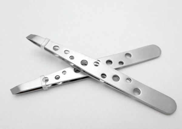 Stainless Steel Eyebrow Tweezers for Beauty Makeup Tool Flat Tip Hair Pincers